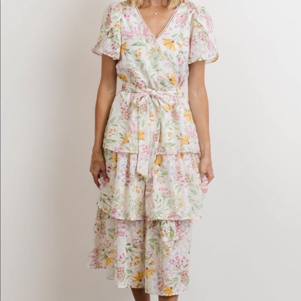 NWT Baltic Born Stacia Tiered Midi Dress